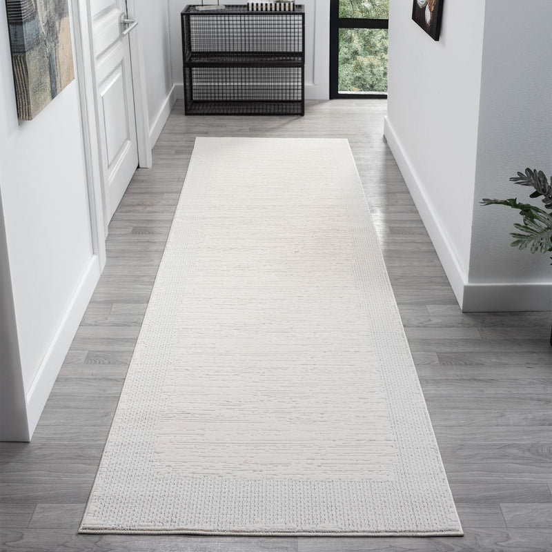 Elegant Ivory Runner Rug