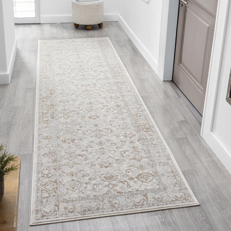 Elegant Pearl Runner Rug