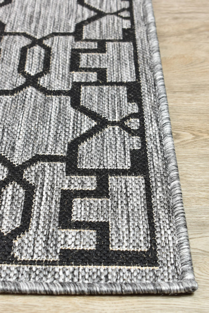Long Island Star Grey Black Rug