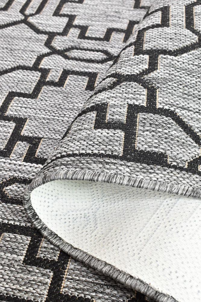 Long Island Star Grey Black Rug