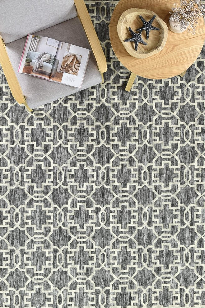 Long Island Star Grey Cream Rug