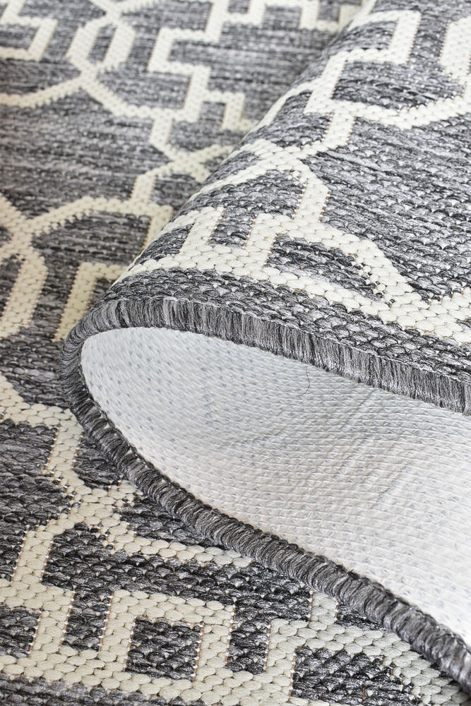 Long Island Star Grey Cream Runner Rug