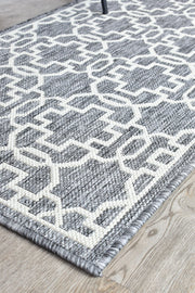 Long Island Star Grey Cream Runner Rug
