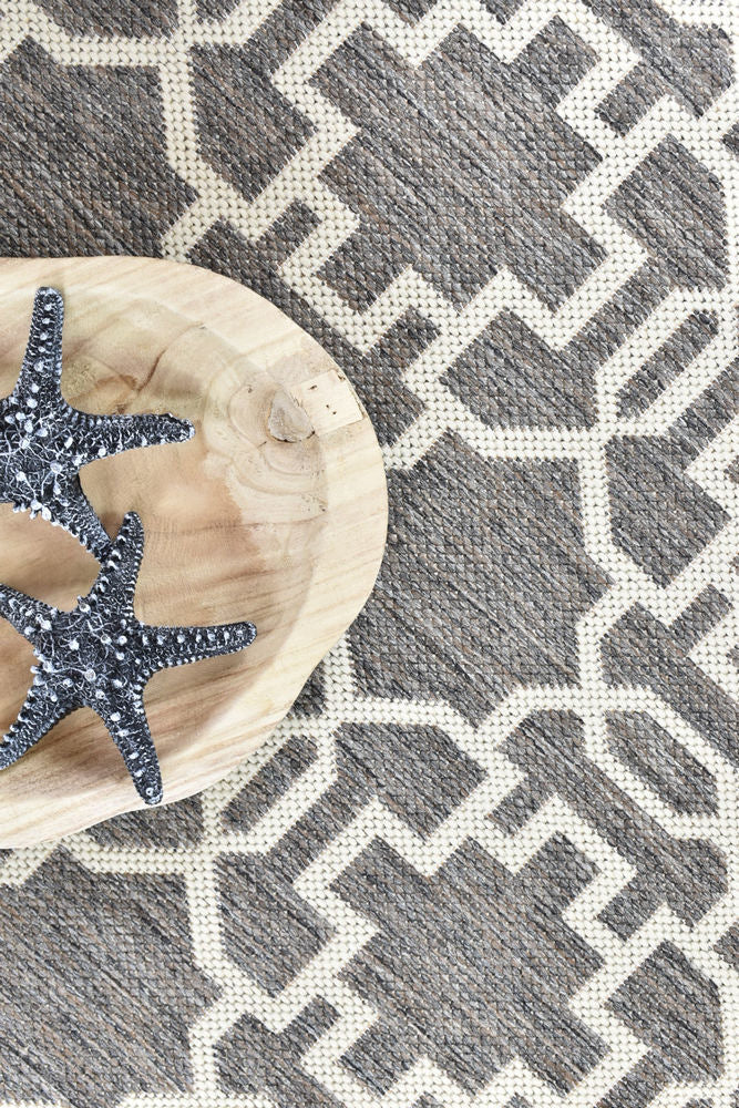 Long Island Star Brown Cream Rug