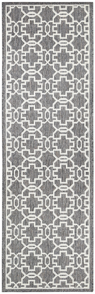 Long Island Star Brown Cream Runner Rug
