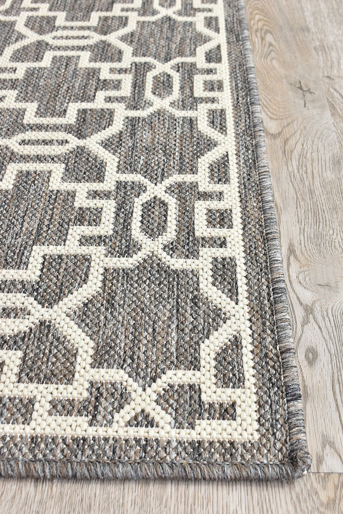 Long Island Star Brown Cream Runner Rug