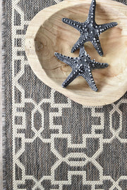 Long Island Star Brown Cream Runner Rug