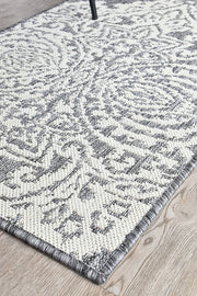 Long Island Sheen Cream Grey Runner Rug