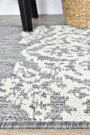 Long Island Sheen Cream Grey Runner Rug