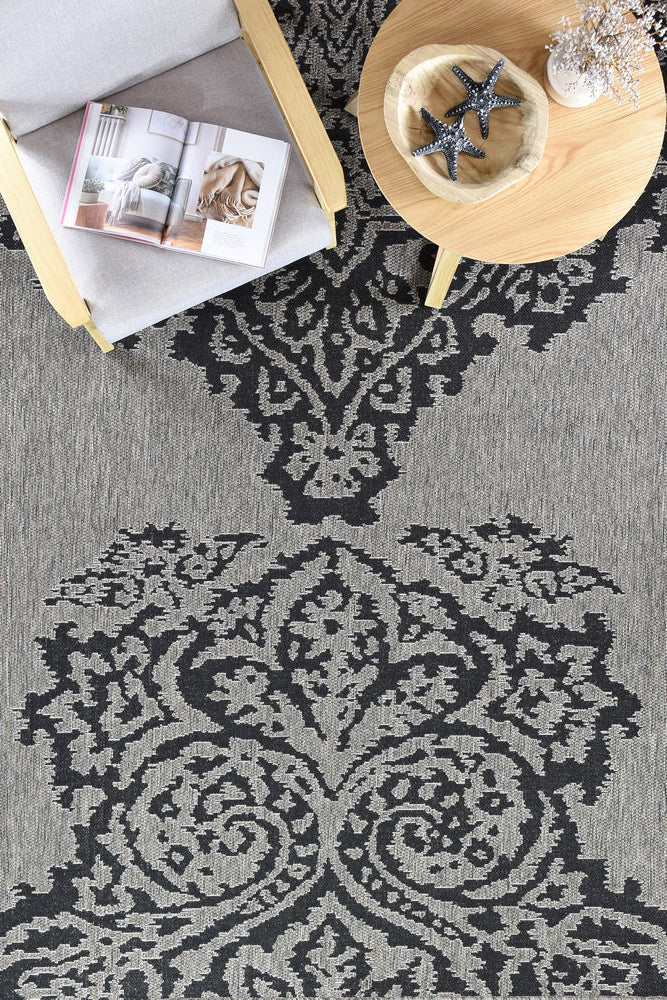 Long Island Sheen Brown Black Rug