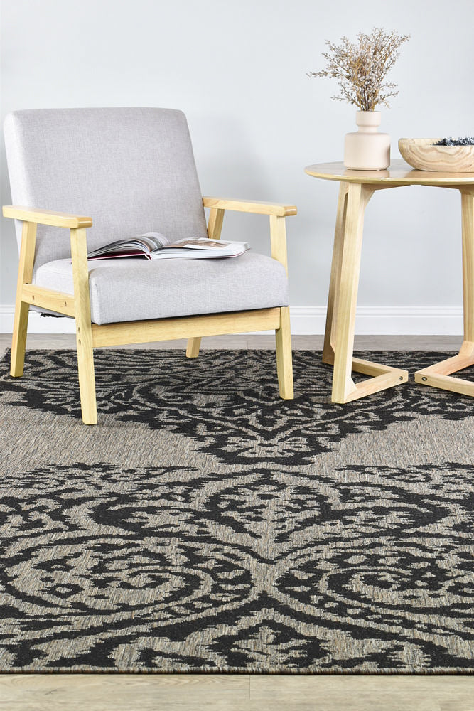 Long Island Sheen Brown Black Rug