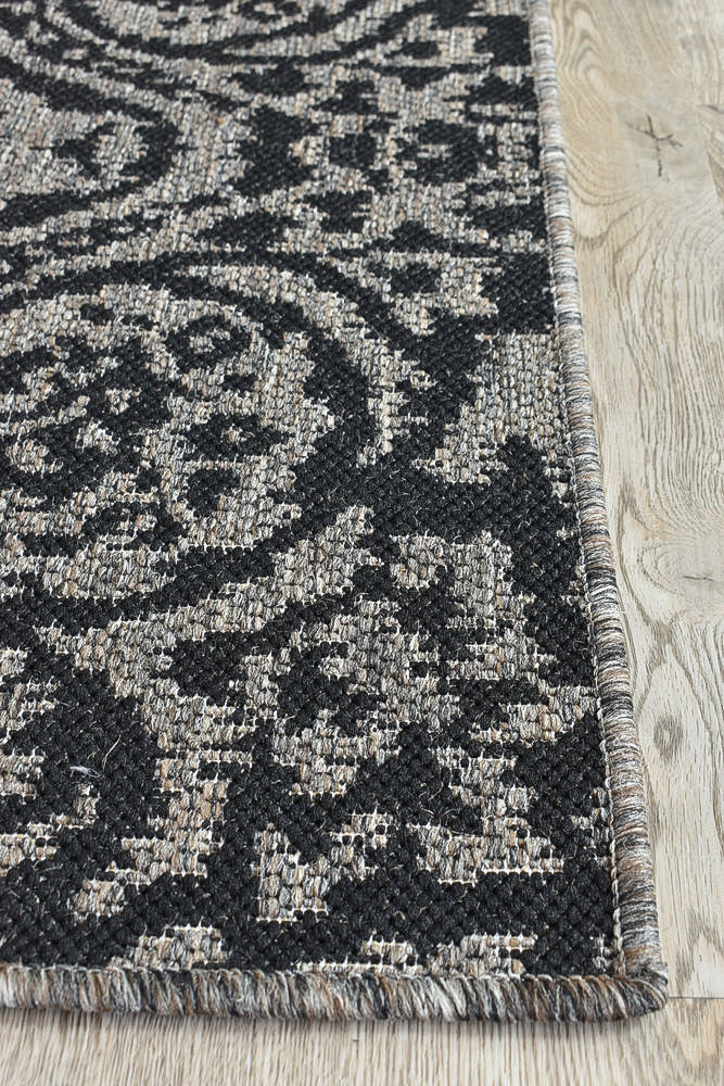 Long Island Sheen Brown Black Runner Rug