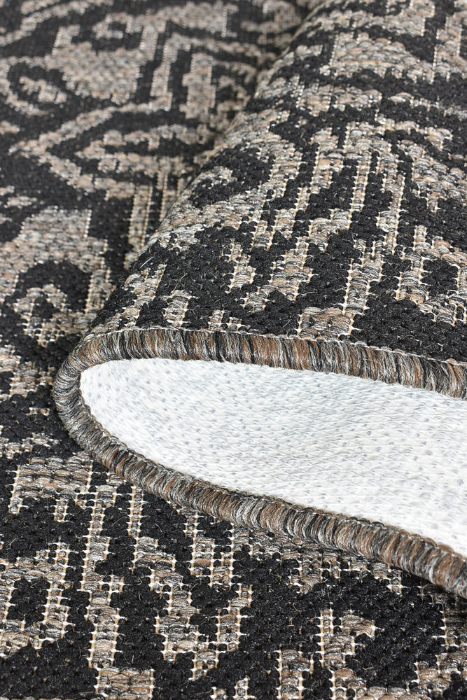 Long Island Sheen Brown Black Rug