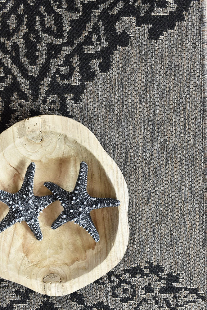 Long Island Sheen Brown Black Rug