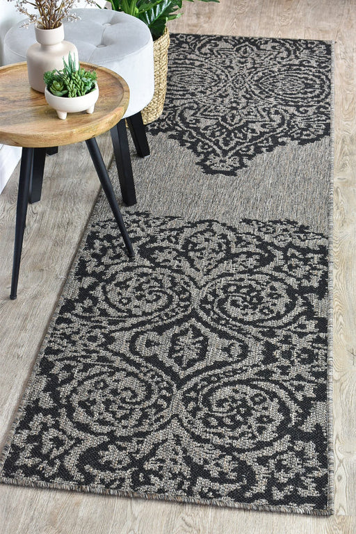 Long Island Sheen Brown Black Runner Rug