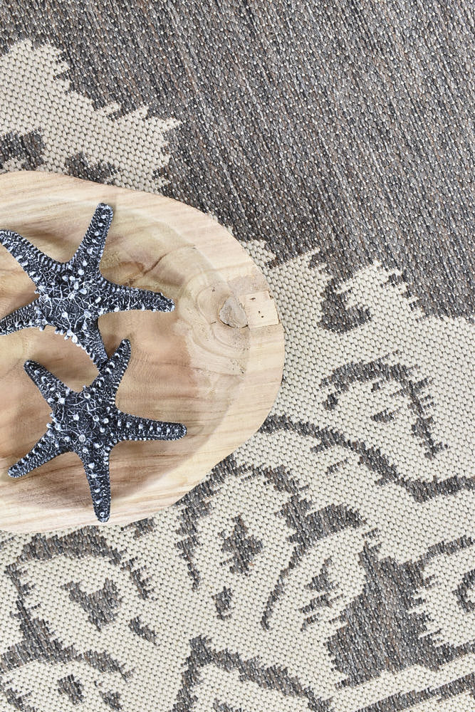 Long Island Sheen Brown Cream Rug