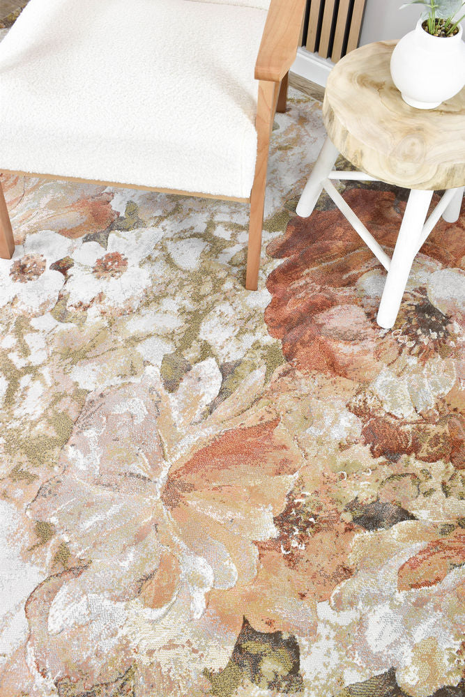 Designer Modern Lexington Beige Rust Rug