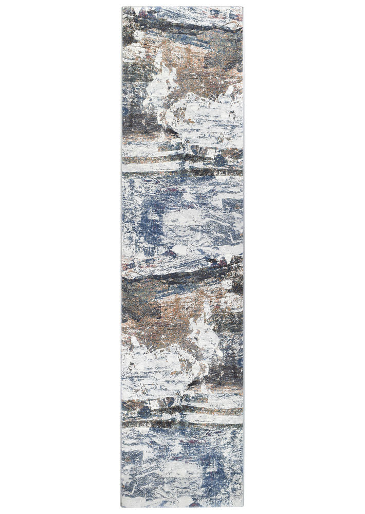 Designer Modern River Rock Runner Rug