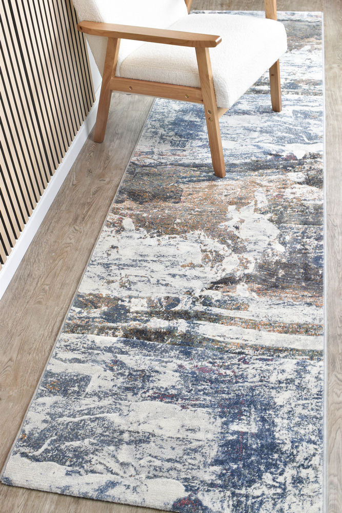 Designer Modern River Rock Runner Rug