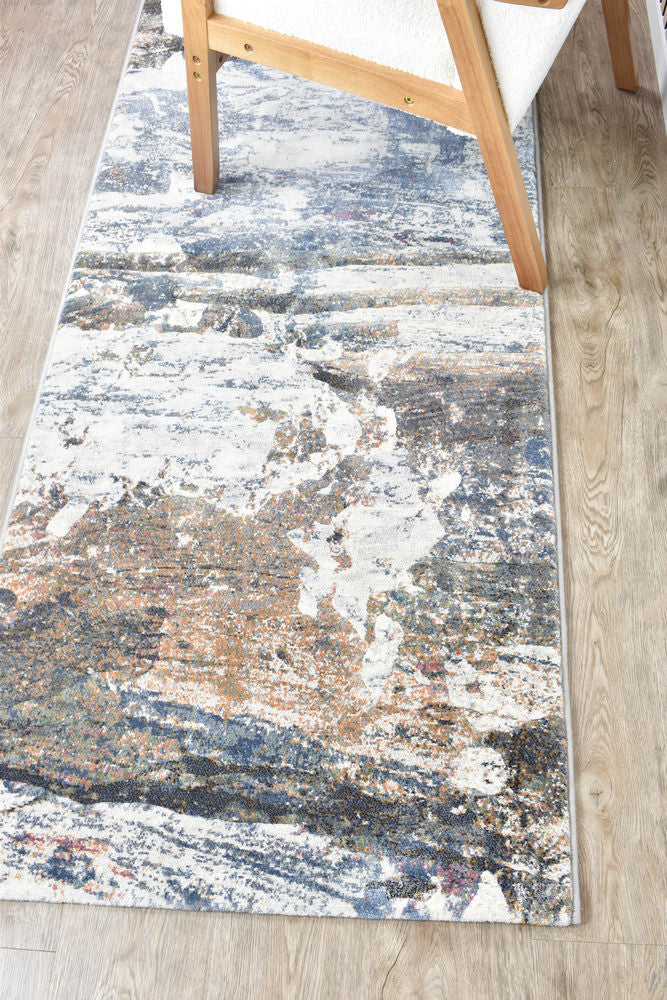 Designer Modern River Rock Runner Rug