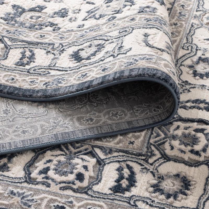 Kekchi Floral Traditional Blue Rug