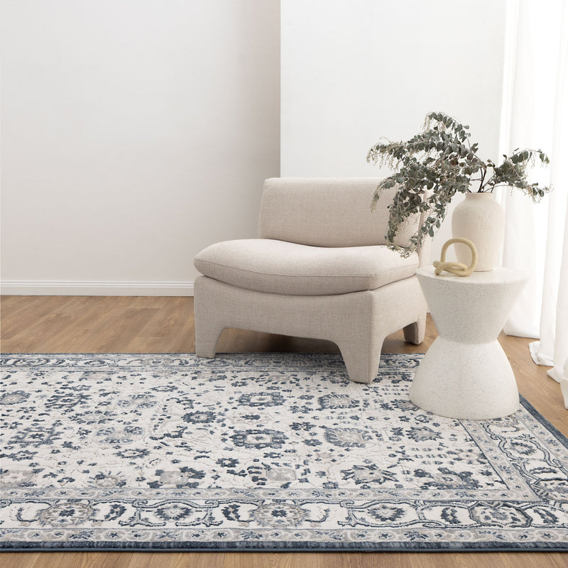 Kekchi Floral Traditional Blue Rug