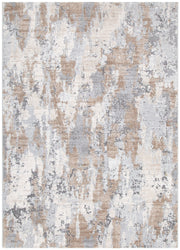 Kekchi Gouache Astract Grey and Beige Rug