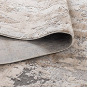 Kekchi Gouache Astract Grey and Beige Rug