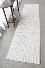 Marietta Diorite White Runner Rug