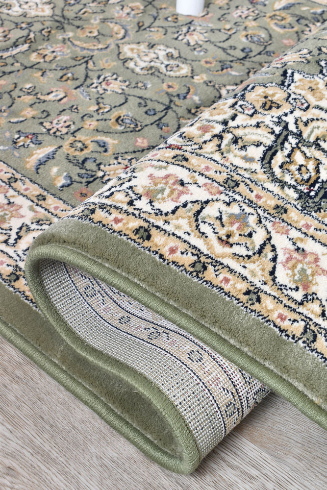 Michelan Angelo Green Runner Rug