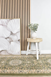 Michelan Angelo Green Runner Rug