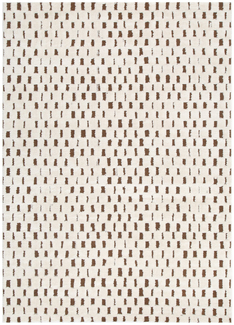 Milium Squares Brown and Cream Rug