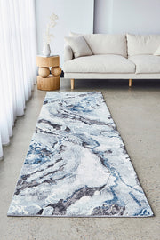 Quartz Element Blue Runner Rug
