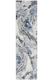 Quartz Element Blue Runner Rug