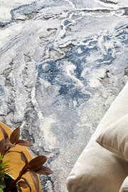 Quartz Element Blue Runner Rug