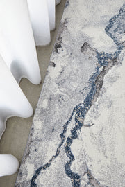 Quartz Element Blue Runner Rug