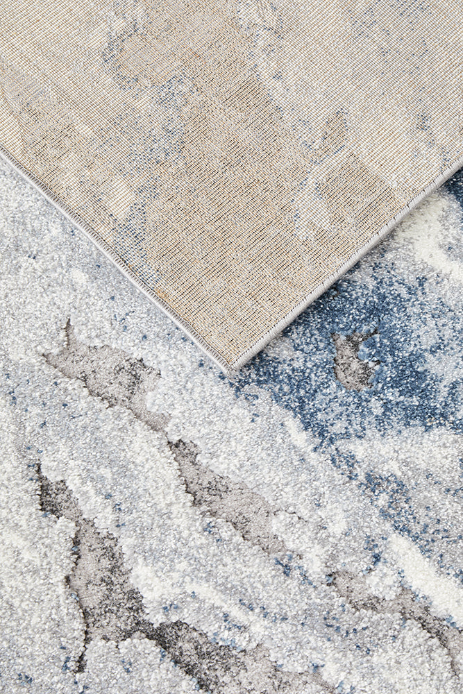 Quartz Element Blue Runner Rug
