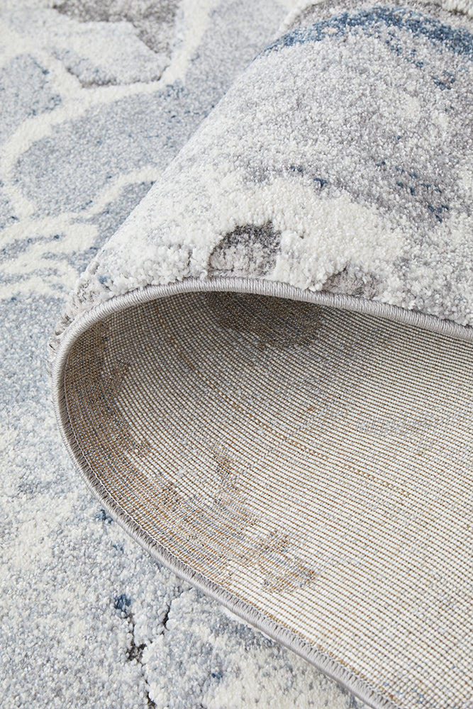 Quartz Element Blue Runner Rug