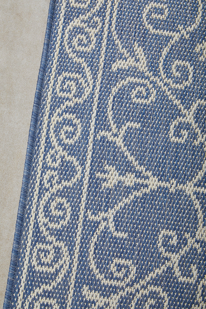 Newport Nautical Blue Runner Rug