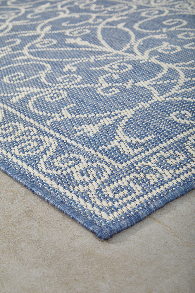 Newport Nautical Blue Runner Rug