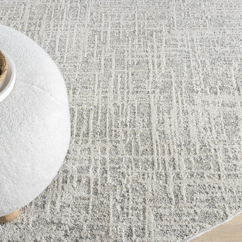 Mother Earth Linen Grey Round Rug