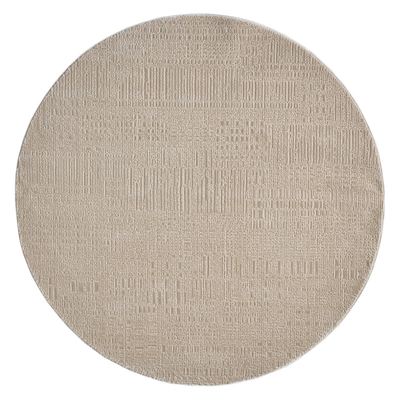 Grand Elegant Fawn Beige Round Rug