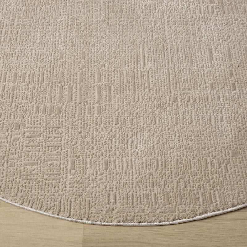 Grand Elegant Fawn Beige Round Rug