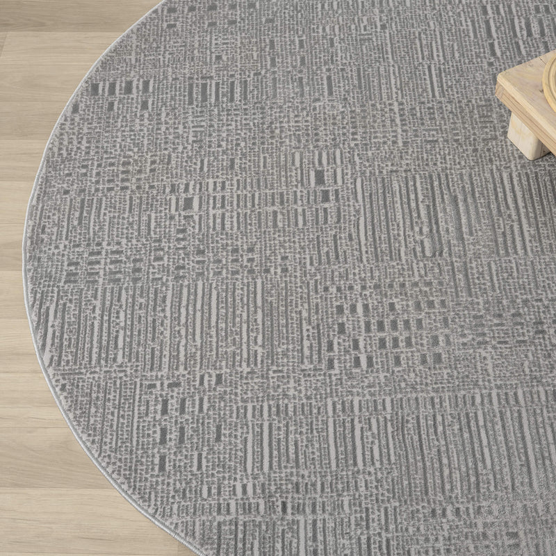 Grand Elegant Slate Round Rug