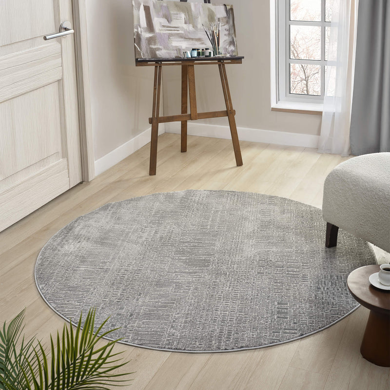 Grand Elegant Slate Round Rug