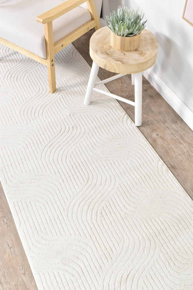Lakeview Ivory Velvet Runner Rug