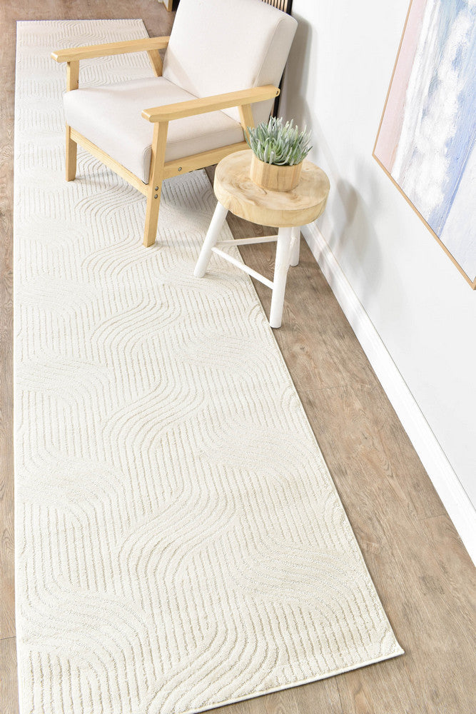 Lakeview Ivory Velvet Runner Rug