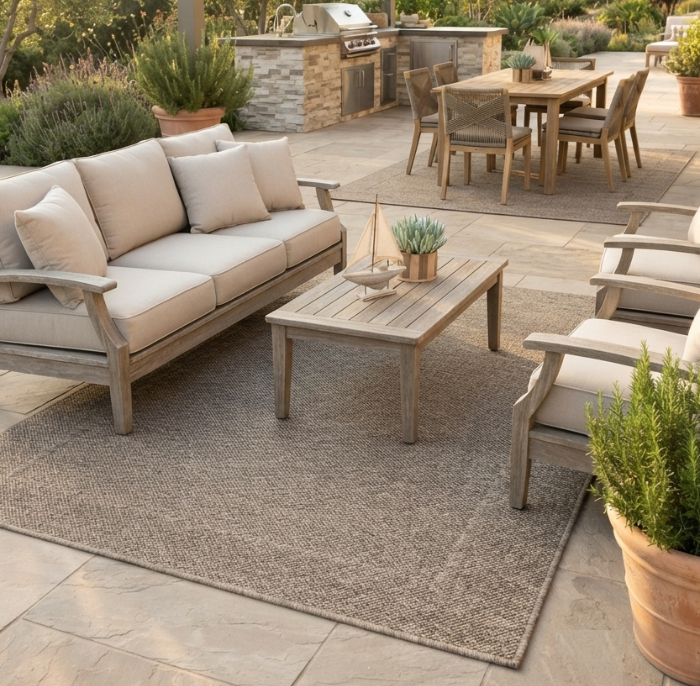 Indoor / Outdoor patio Rug furniture Beige 