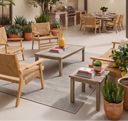 Indoor/Outdoor patio Rug furniture light grey 