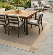 Outdoor / Indoor  living Rug Beige Black